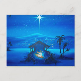 Carte postale de Noël de la Nativité religieuse