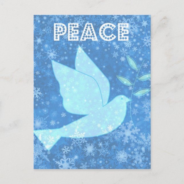 Carte postale de Noël de Peace Dove (Devant)