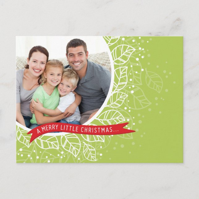 CARTE POSTALE DE NOËL DE PHOTO : : feuillage 2 (Devant)