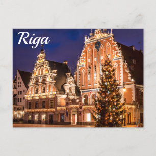 Carte postale de Noël de Riga