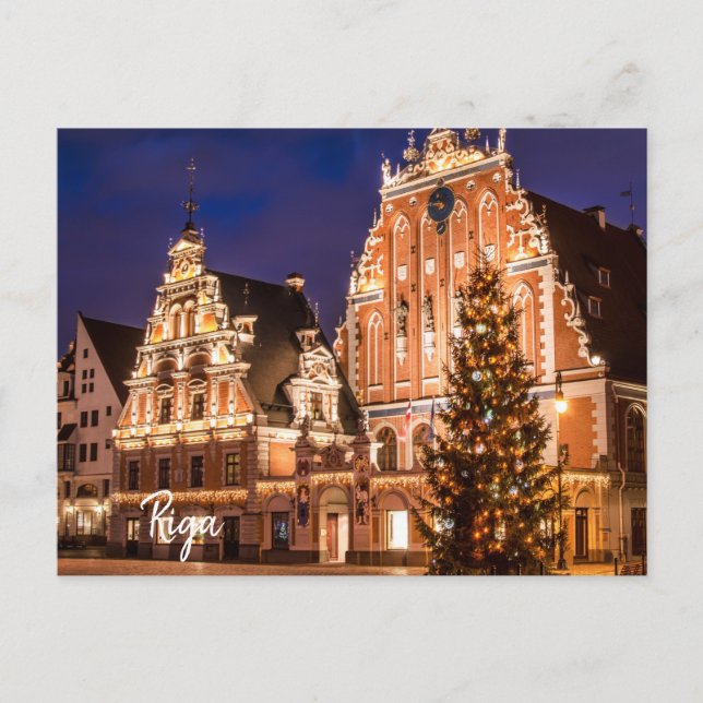 Carte postale de Noël de Riga (Devant)