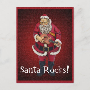 Carte postale de Noël de roches de Père Noël