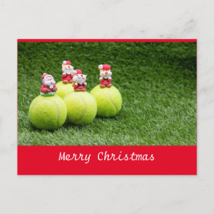 Carte postale de Noël de tennis