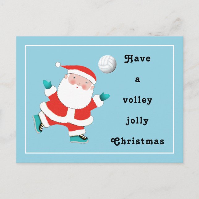 Carte postale de Noël de volley-ball (Devant)