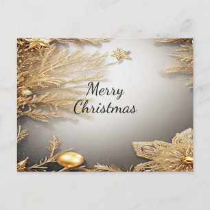Carte postale de Noël décorative or unique