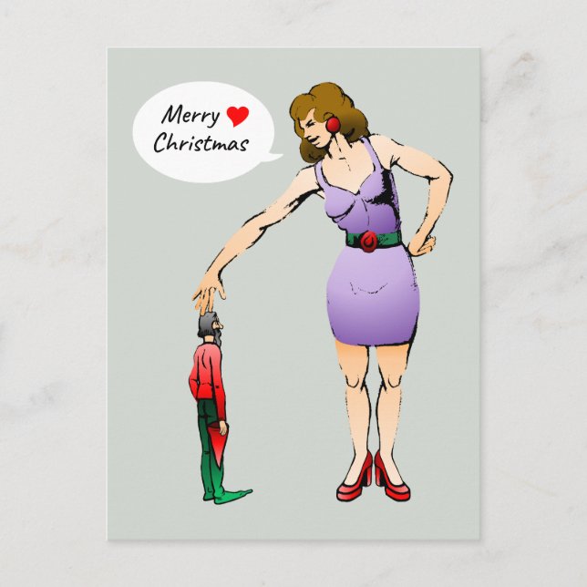 Carte postale de Noël des petits elfes (Devant)