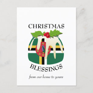 Carte postale de Noël DOMINICA Festiding Pudding