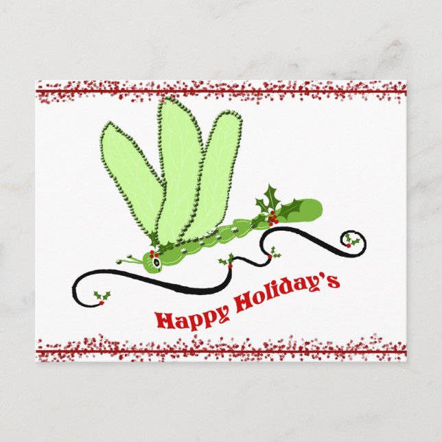 Carte postale de Noël Dragonfly (Devant)