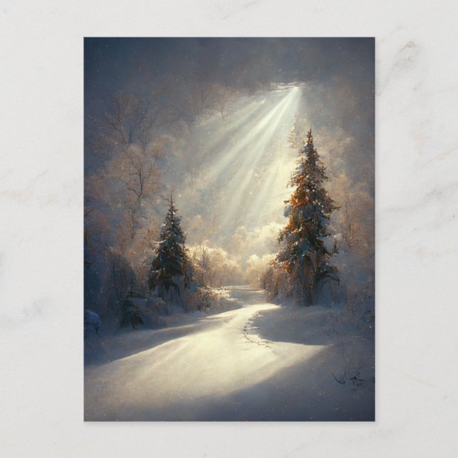 Carte postale de Noël du Logo Business Winter Ligh (Devant)