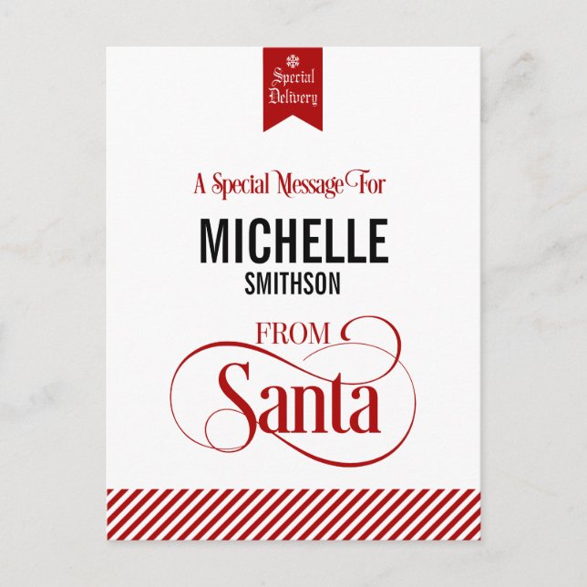 Carte postale de Noël du Père Noël (Devant)