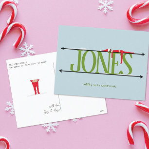 Carte postale de Noël Elf Shenanigans