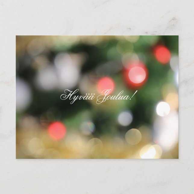 Carte postale de Noël finlandaise "Hyvää Joulua" (Devant)