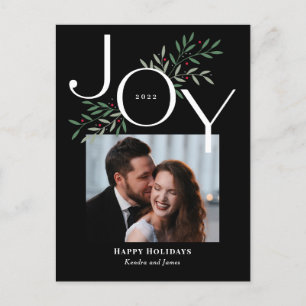 Carte postale de Noël Joy Photo Holiday