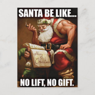 Carte postale de Noël - Motivation de gym