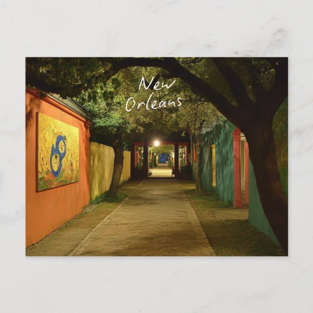 Carte postale de Noël New Orleans Street (Devant)