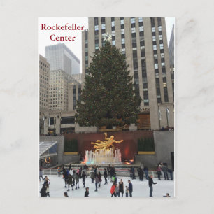 Carte postale de Noël NYC Rockefeller Center Skate