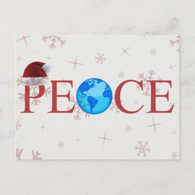 Carte postale de Noël Peace Earth (Devant)