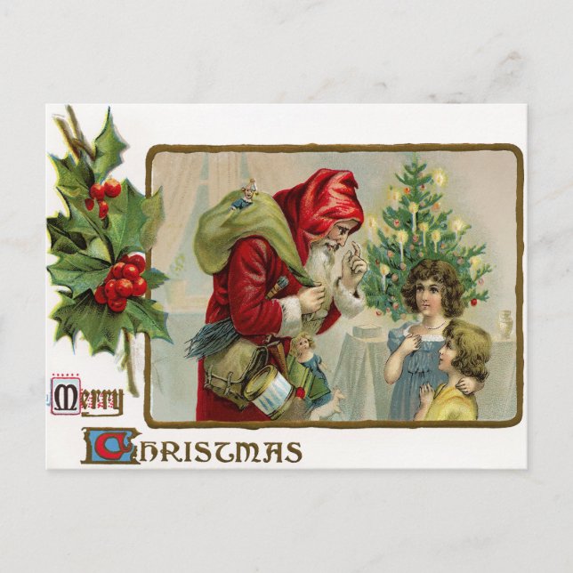 Carte postale de Noël Père Noël de Victoria (Devant)