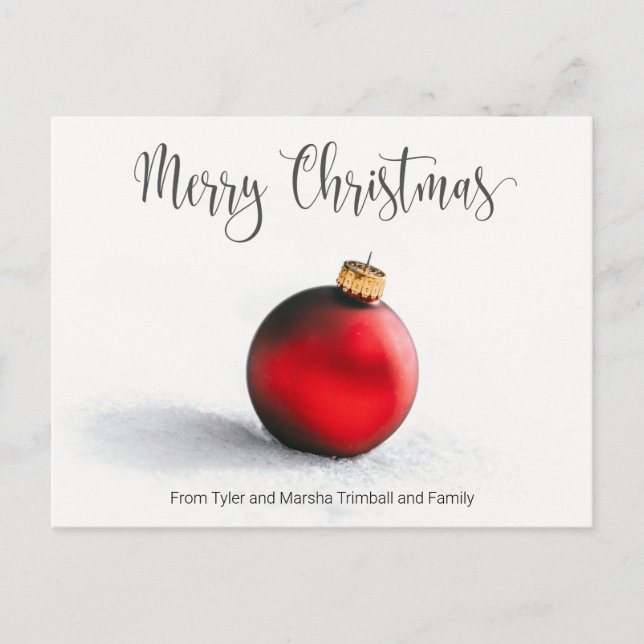 Carte postale de Noël personnalisée sans photo sim (Devant)