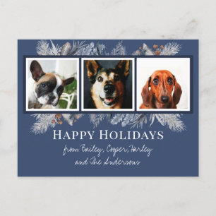 Carte postale de Noël pour animaux personnalisés