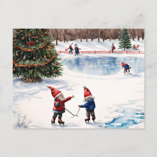 Carte postale de Noël pour les Gnomes personnalisé