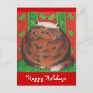 Carte postale de Noël Pud 'Happy Holidays'
