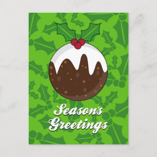 Carte postale de Noël Pudding