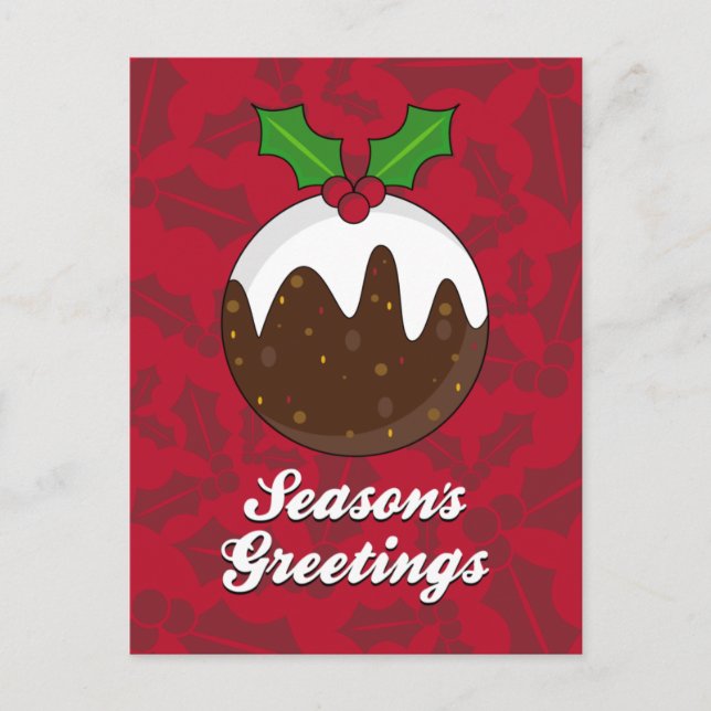 Carte postale de Noël Pudding (Devant)