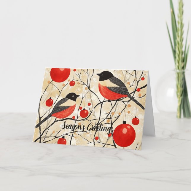 Carte postale de Noël Robin Redmamin (Devant)