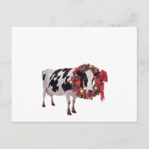 Carte postale de Noël Vache Modèle