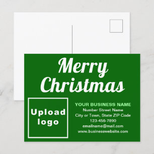 Carte postale de Noël vert