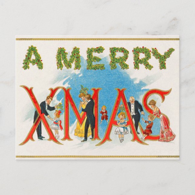 Carte postale de Noël victorienne (Devant)