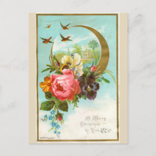 Carte postale de Noël victorienne
