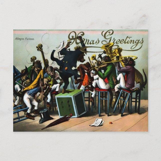 Carte postale de Noël vintage Victorian Odd (Devant)