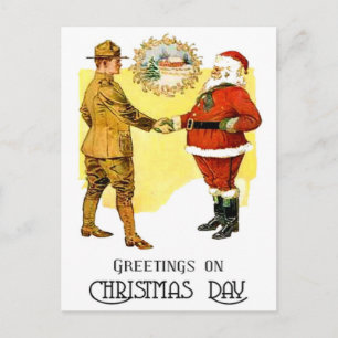 Carte postale de Noël WWI de l'armée américaine