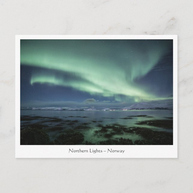 Carte postale de Norvège Aurores Boréales (Devant)