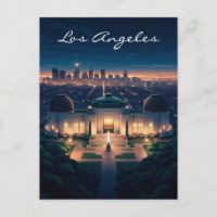 Carte postale de nuit de Los Angeles