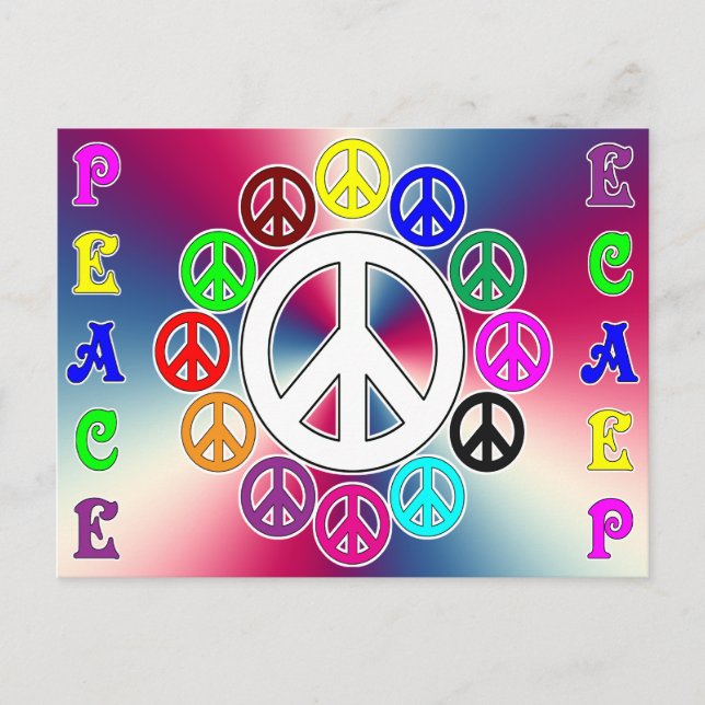 carte postale de paix haut et bas (Devant)