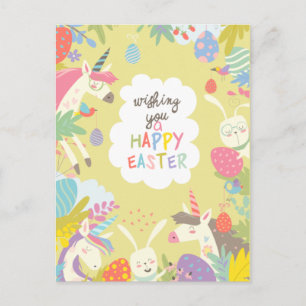 Carte postale de Pâques mignonne