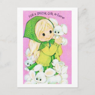 Carte postale de Pâques pour une fille spéciale