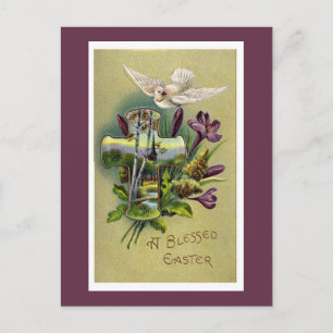 Carte postale de Pâques religieuse vintage représe