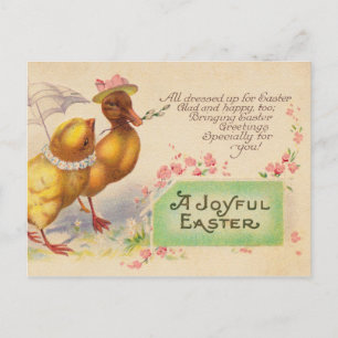 Carte postale de Pâques vintage