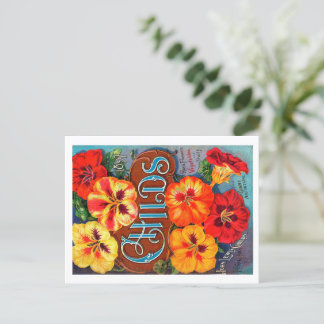 Carte postale de paquets de semences.