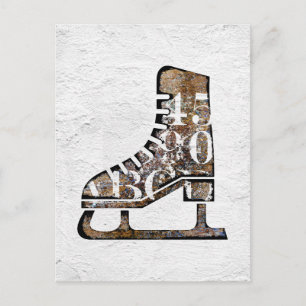 Carte postale de patins à glace - Art en technique
