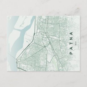 Carte postale de Patna en Inde avec un design mini
