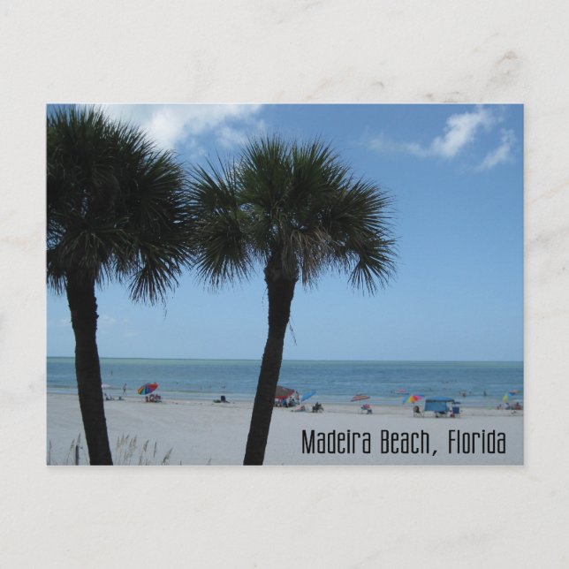 Carte postale de paumes de plage de la Madère (Devant)