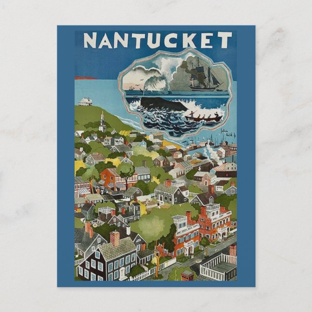 Carte postale de paysage de l'île de Nantucket (Devant)