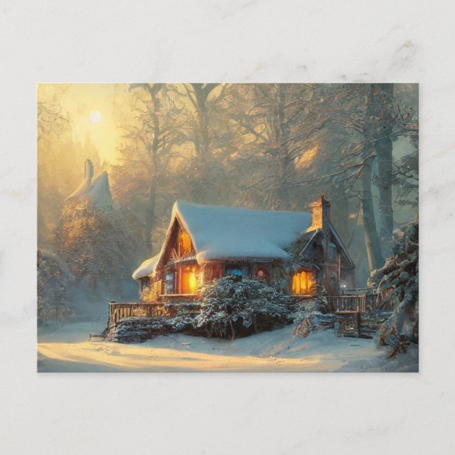 Carte postale de paysage d'hiver (Devant)