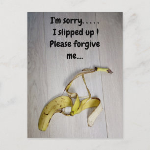 Carte postale de peau de banane