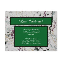 Carte postale de peinture abstraite colorée éclabo